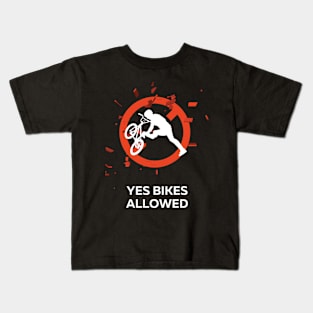 YES BIKES ALLOWED Kids T-Shirt